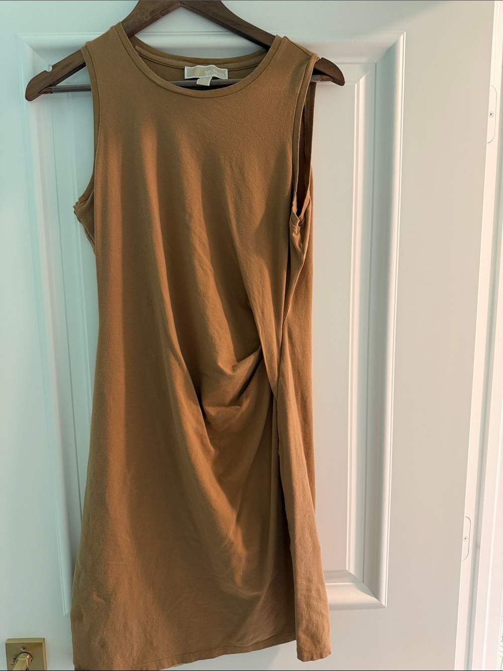 Michael Kors Sleeveless Twist-Detail Tank Dress - Brown